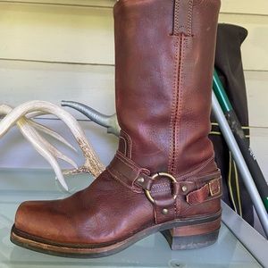 Rustic, Softly-Broken Frye Belted Harness